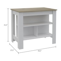 Delos Kitchen Island White Pine