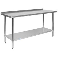 Stainless Steel 18 Gauge Work Table With 1.5
