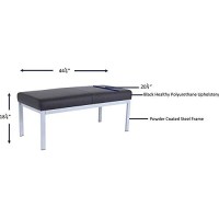 Lorell Healthcare Seating Guest Bench, Black