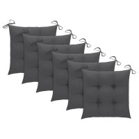 vidaXL Chair Cushions 6 pcs Anthracite 157x157x28 Fabric 314862