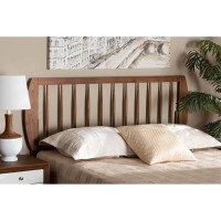 Baxton Studio Norman Modern and Contemporary Transitional Ash Walnut Finished Wood Full Size Headboard