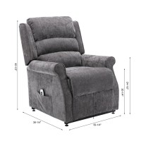 Ashland Charcoal Lift Chair with Massage