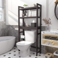 Homykic Over The Toilet Storage Bamboo 3Tier Overthetoilet Space Saver Organizer Rack Stable Freestanding Above Toilet Stan