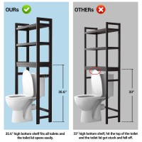 Homykic Over The Toilet Storage Bamboo 3Tier Overthetoilet Space Saver Organizer Rack Stable Freestanding Above Toilet Stan