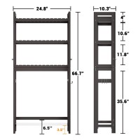 Homykic Over The Toilet Storage Bamboo 3Tier Overthetoilet Space Saver Organizer Rack Stable Freestanding Above Toilet Stan