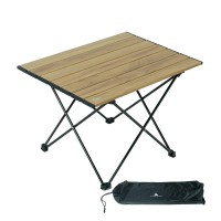 Iclimb Ultralight Compact Camping Alu. Folding Table With Carry Bag, Two Size (Nature - L)