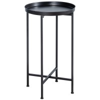 Hollyhome Small Round Metal Waterproof End Table Accent Indooroutdoor Coffee Side Table Snack Sofa Table For Living Room Ant