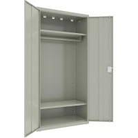 Lorell Steel Wardrobe Storage Cabinet 36 x 18 x 72 2 x Shelfves Durable Welded Recessed Handle Removable Lock Loc