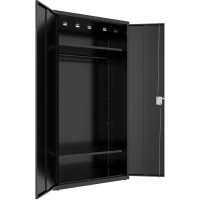 Lorell Steel Wardrobe Storage Cabinet 36 x 18 x 72 2 x Shelfves Durable Welded Recessed Handle Removable Lock Loc