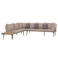 vidaXL 4 Piece Garden Lounge Set with Cushions Solid Acacia Wood Brown 44239