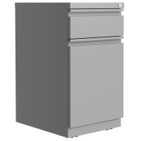 Lorell Backpack Drawer Mobile Pedestal File 15 x 278 x 20 2 x Box File Drawers Finish Silver