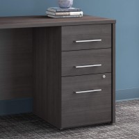 Bush Business Furniture Office 500 3 Drawer File Cabinet-Assembled, 16W, Storm Gray