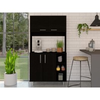 Malta Kitchen Pantry Cabinet Black