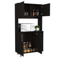 Malta Kitchen Pantry Cabinet Black