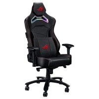 Asus Rog Chariot Rgb Gaming Chair (Memory Foam Lumbar Support, 4D Adjustable Armrest, Reclining Backrest, Breathable Leatherette Material, Durable Pu Casters, Integrated Aura Rgb Lighting)