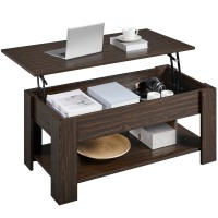 Yaheetech Lift Top Coffee Table With Hidden Compartment And Storage Shelf Rising Tabletop Dining Table For Living Room Receptio