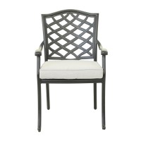 Dining Arm Chair, Cast Silver, Set Of 2(D0102H7Cc36)