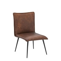 Duhome Kitchen Chairs Set Of 4 Side Chair For Dining Room Living Room Yellowish-Brown Pu Leather