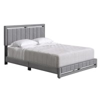 Boyd Sleep Senata Upholstered Linen Platform Bed King Gray