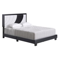 Boyd Sleep Bree Upholstered Faux Leather Platform Bed Full WhiteBlack