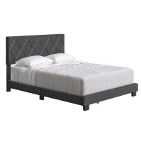 Boyd Sleep Diamond Upholstered Linen Platform Bed Twin Black