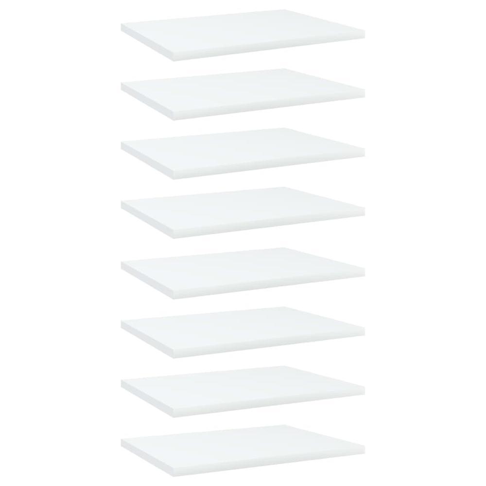 vidaXL Bookshelf Boards 8 pcs White 157x118x06 Chipboard 805155