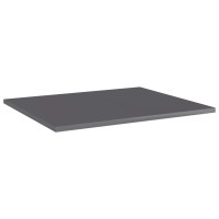 vidaXL Bookshelf Boards 4 pcs High Gloss Gray 236x197x06 Chipboard 805280