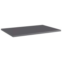 vidaXL Bookshelf Boards 4 pcs High Gloss Gray 236x157x06 Chipboard 805264