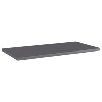 vidaXL Bookshelf Boards 4 pcs High Gloss Gray 236x118x06 Chipboard 805248