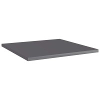 vidaXL Bookshelf Boards 8 pcs High Gloss Gray 157x157x06 Chipboard 805185