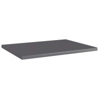 vidaXL Bookshelf Boards 4 pcs High Gloss Gray 157x118x06 Chipboard 805168