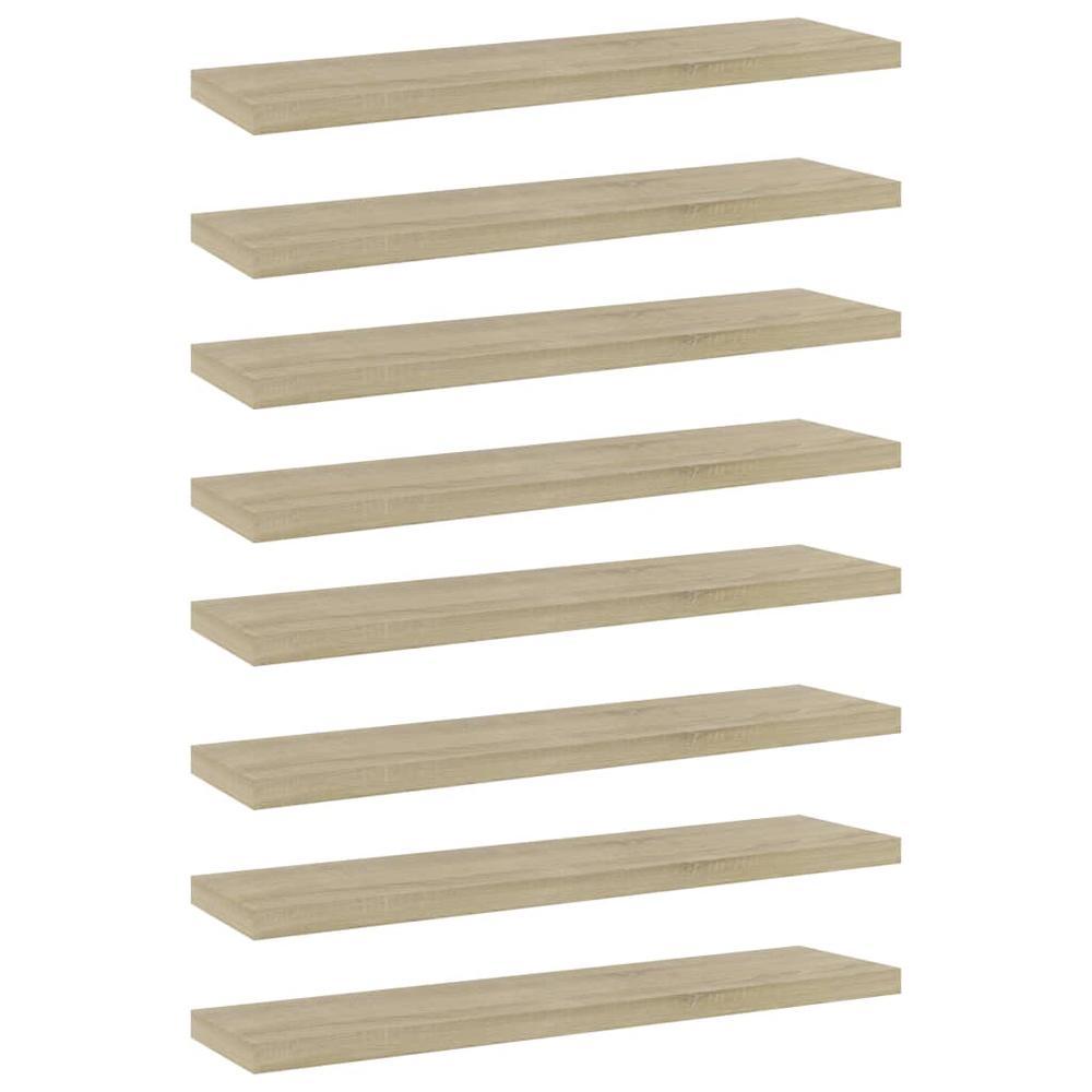 vidaXL Bookshelf Boards 8 pcs Sonoma Oak 157x39x06 Chipboard 805129