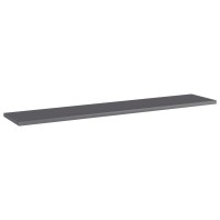 vidaXL Bookshelf Boards 4 pcs High Gloss Gray 394x79x06 Chipboard 805392