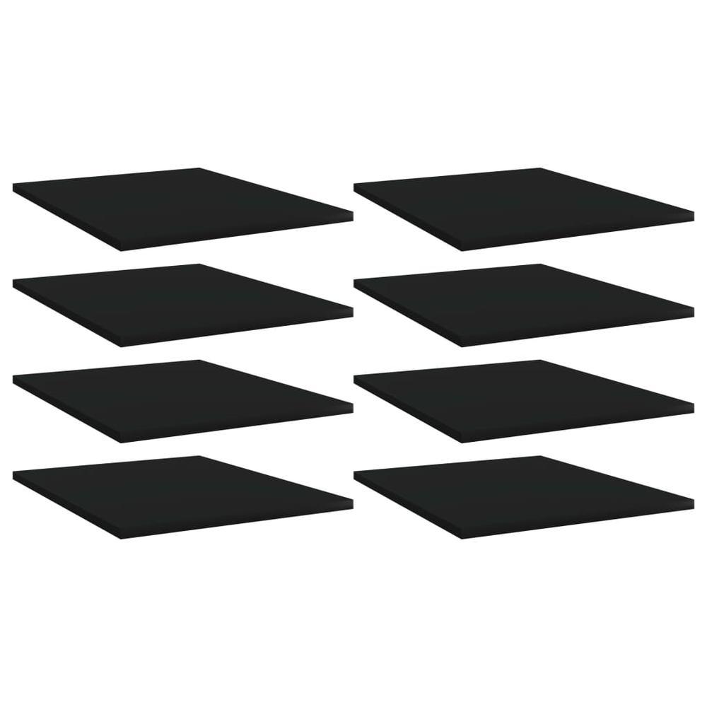 vidaXL Bookshelf Boards 8 pcs Black 157x197x06 Chipboard 805189