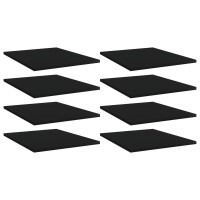 vidaXL Bookshelf Boards 8 pcs Black 157x197x06 Chipboard 805189