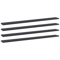 vidaXL Bookshelf Boards 4 pcs Gray 394x39x06 Chipboard 805366