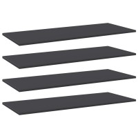 vidaXL Bookshelf Boards 4 pcs Gray 394x157x06 Chipboard 805412