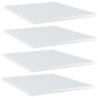 vidaXL Bookshelf Boards 4 pcs High Gloss White 157x197x06 Chipboard 805196