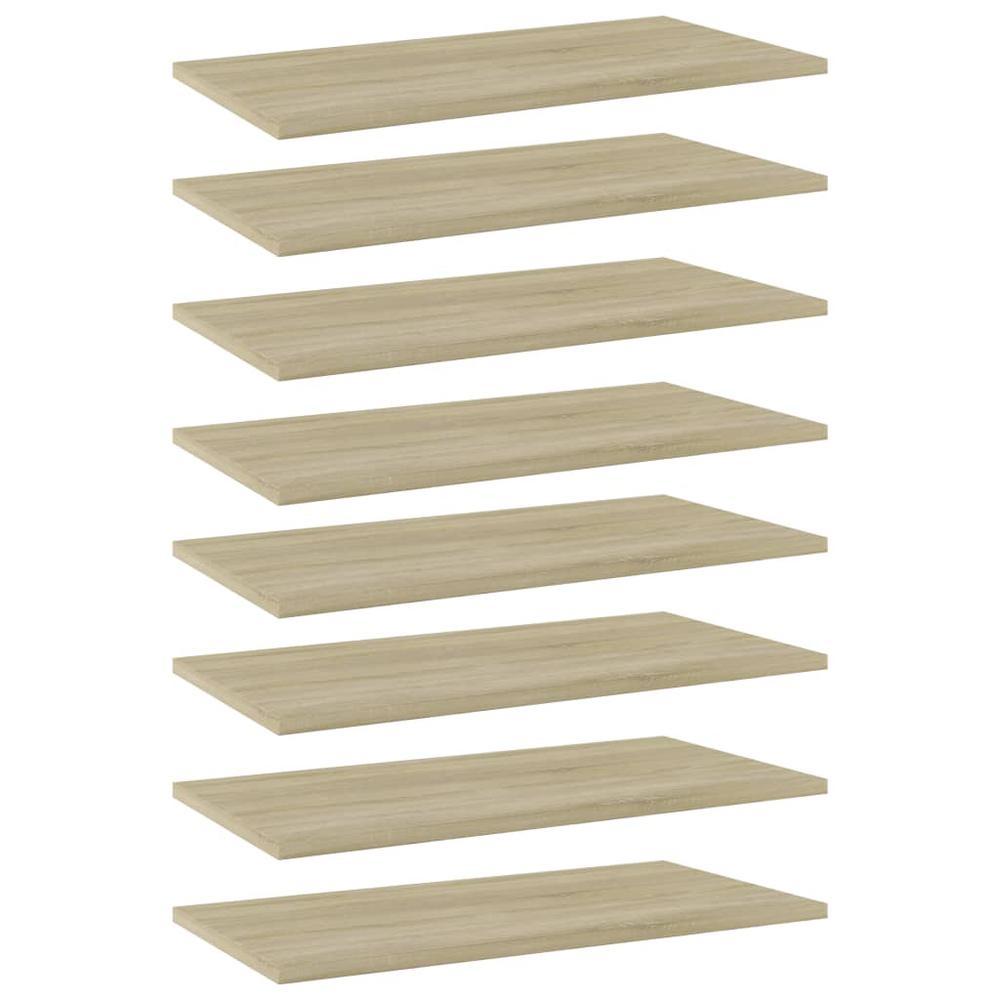 vidaXL Bookshelf Boards 8 pcs Sonoma Oak 236x118x06 Chipboard 805241