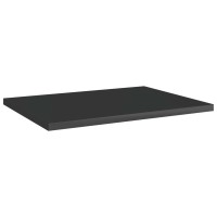 vidaXL Bookshelf Boards 4 pcs High Gloss Black 157x118x06 Chipboard 805166