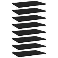 vidaXL Bookshelf Boards 8 pcs Black 236x157x06 Chipboard 805253