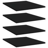 vidaXL Bookshelf Boards 4 pcs Black 157x197x06 Chipboard 805188