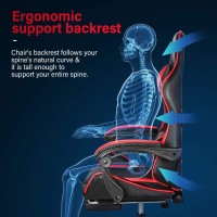 Gaming Chair Backrest And Seat Height Adjustable Swivel Recliner Racing Office Computer Ergonomic Video Game Chair With Footres