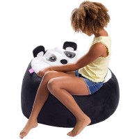 Posh Creations Cute Soft And Comfy Bean Bag Chair For Kids, Animal - Panda