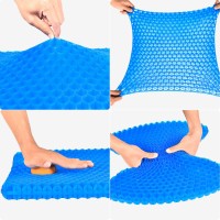 Gel Seat Cushion, Cooling Seat Cushion Thick Big Breathable Honeycomb Design Absorbs Pressure Points Seat Cushion With Non-Slip Cover Gel Cushion For Office Chair Home Car Seat Cushion For Wheelchair