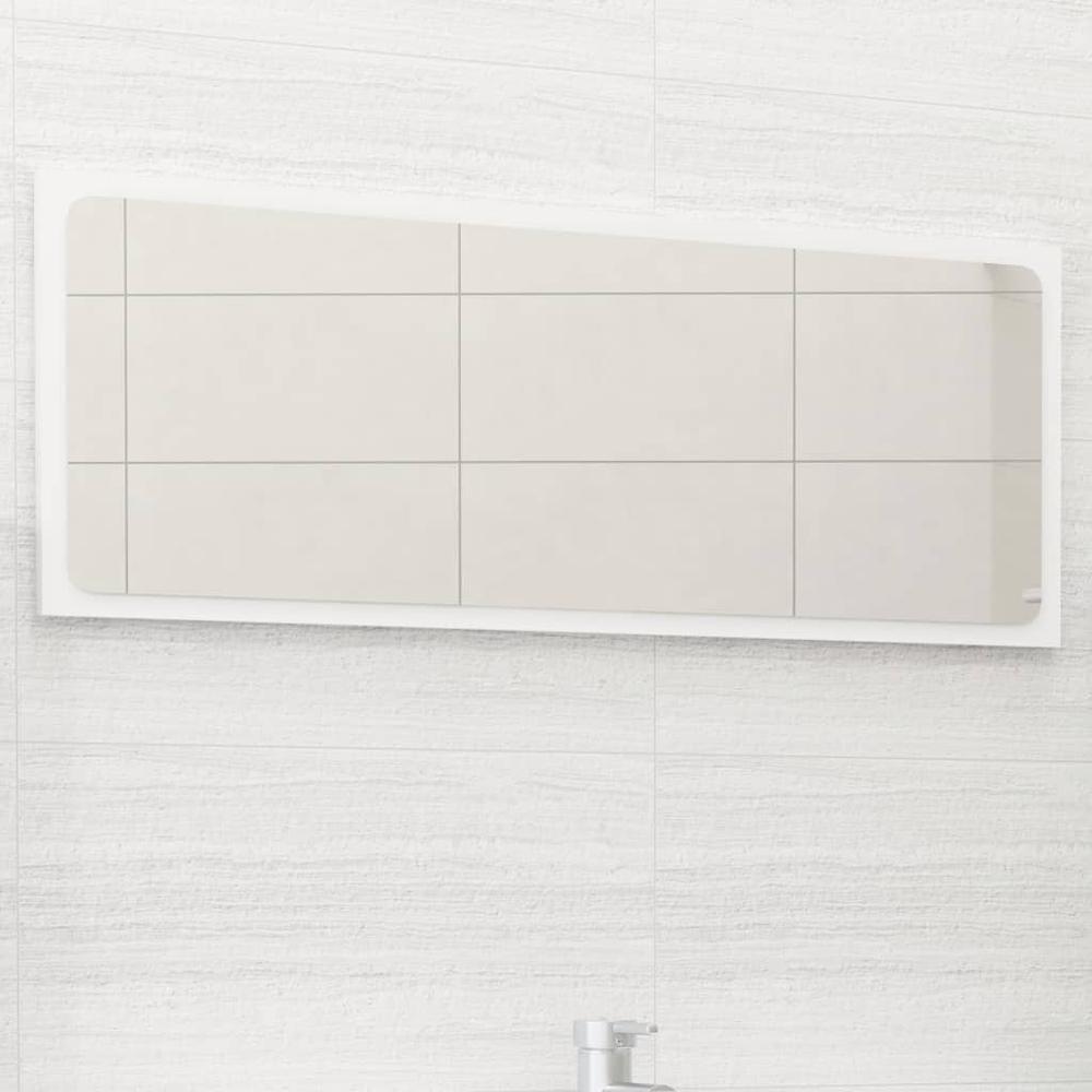 vidaXL Bathroom Mirror White 354x06x146 Chipboard 804622
