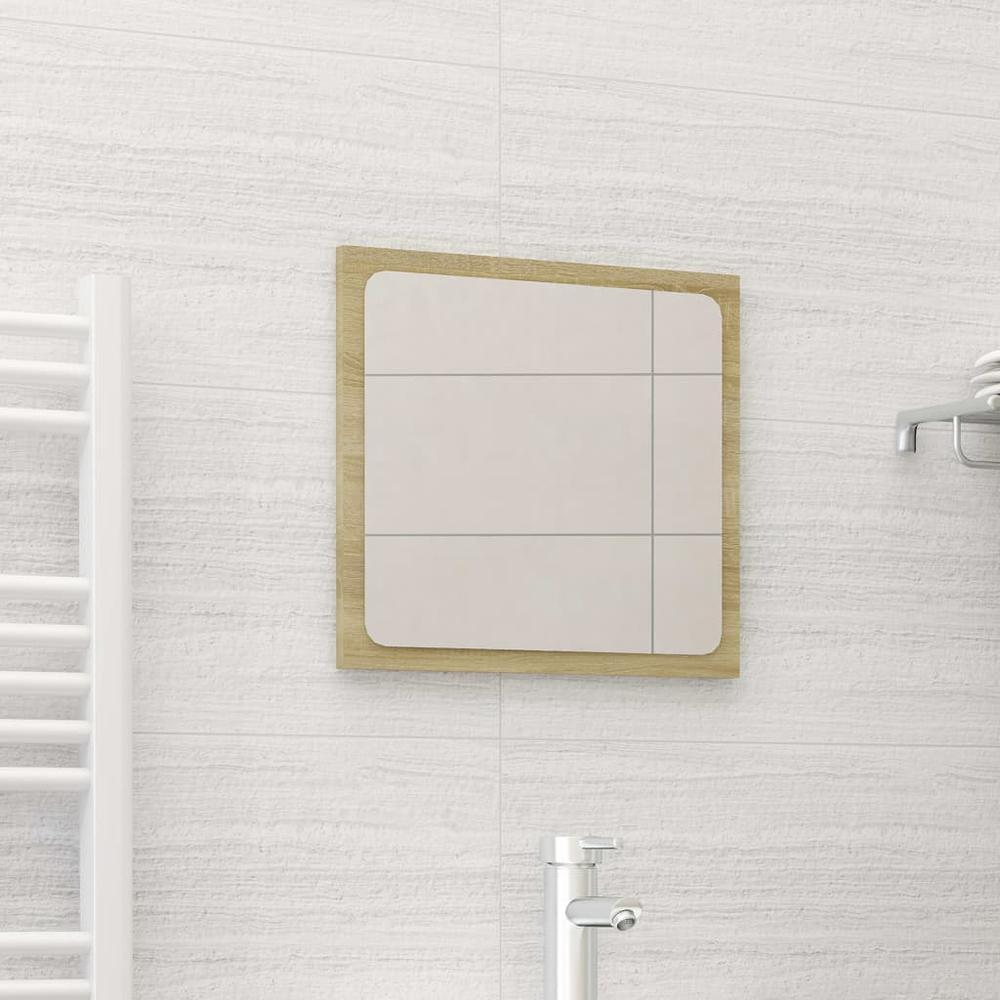 vidaXL Bathroom Mirror Sonoma Oak 157x06x146 Chipboard 804601