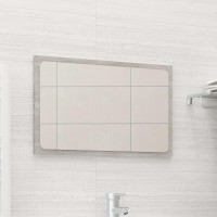 vidaXL Bathroom Mirror Concrete Gray 236x06x146 Chipboard 804610