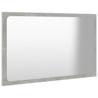 vidaXL Bathroom Mirror Concrete Gray 236x06x146 Chipboard 804610