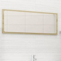 vidaXL Bathroom Mirror Sonoma Oak 354x06x146 Chipboard 804625